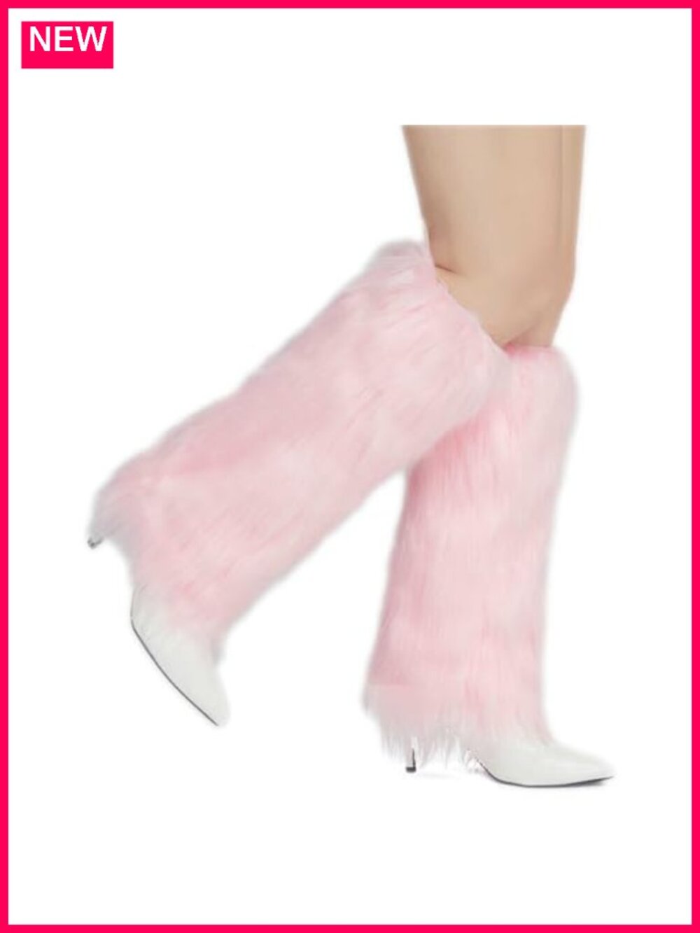 Faux Fur Leg Warmers for Women Fluffy Boot Cuff Cover Costume Cosplay Winter